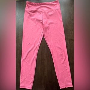 Zyia Pink Metallic Light n Tight Hi-Rise Leggings